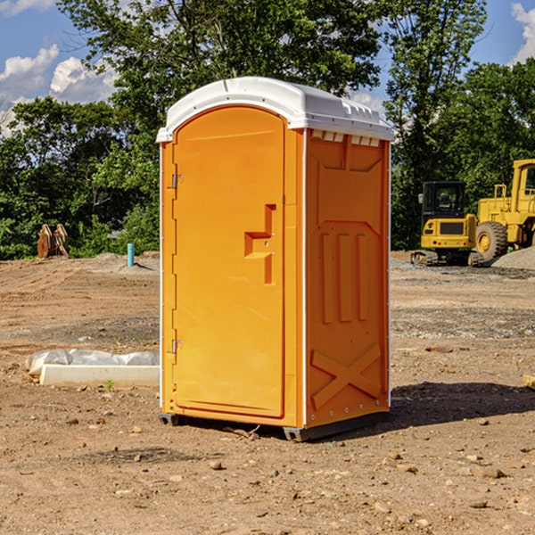 how often are the portable restrooms cleaned and serviced during a rental period in Summerfield Michigan